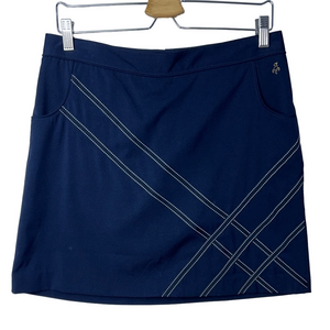 Green Lamb Navy Blue Golf Skirt with Stitch Detailing